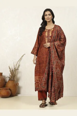 Biba Floral Sequence Embroidered Unstitched Dress Material