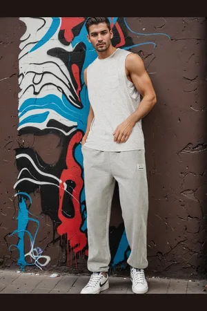 Styli Men Fleece Panel Joggers