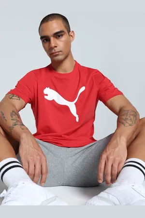PUMA Men Logo Brand Logo Printed Pure Cotton T-Shirt