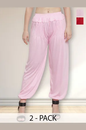 Jinfo Women Pack of 2 Mid-Rise Loose Loose Fit Patiala Pants