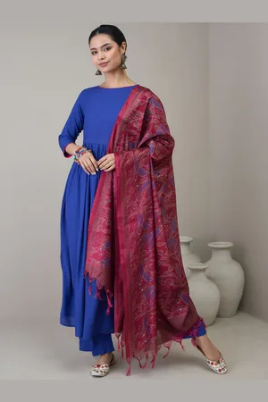 InWeave Women Empire Kurta with Palazzos & With Dupatta
