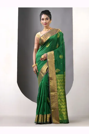 Charukriti Ethnic Motifs Zari Silk Blend Saree