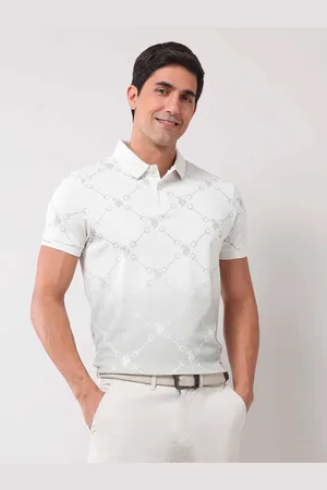 Ralph Lauren Men Geometric Printed Polo Collar Cotton Slim Fit T-shirt