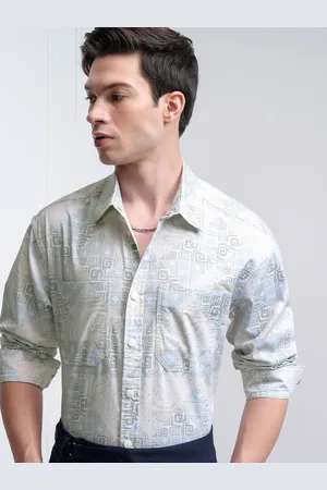 Highlander Men Printed Utility Pocket Oversized Overshirt