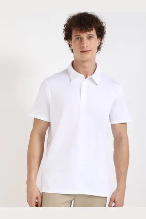 Calvin Klein Men Solid Polo Collar Cotton T-shirt