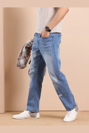 Mast & Harbour Men Straight Fit Light Fade Stretchable Jeans