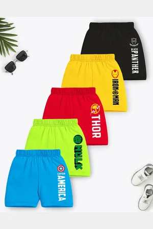 Miss and Chief Boys Boys Pack Of 5 Avengers Printed Shorts