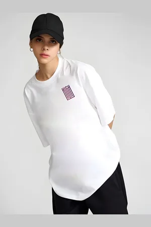Moda Rapido Women Typography Printed Round Neck Cotton Oversized T-shirt