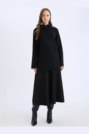 DeFacto Women Flared Midi Skirt