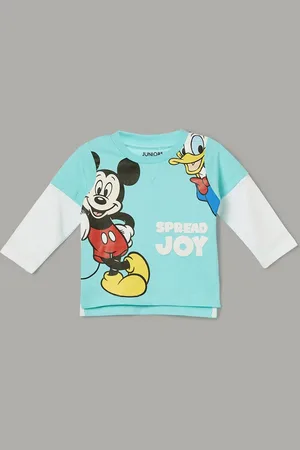 Lifestyle Boys Mickey Mouse Graphic Printed Round Neck Cotton T-shirt