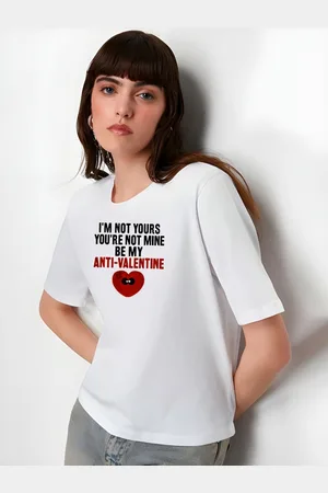 Moda Rapido Women Typography Printed Round Neck Cotton Oversized T-shirt