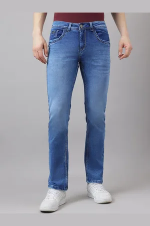 Richlook Men Comfort Slim Fit Mildly Distressed Light Fade Stretchable Jeans