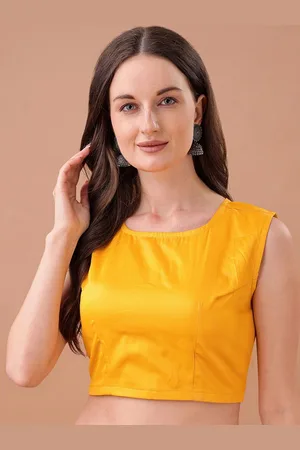 Tikhi Imli Women Round Neck Sleeveless Saree blouse