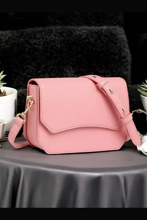EXOTIC Women Solid Structured Leather Sling Bag