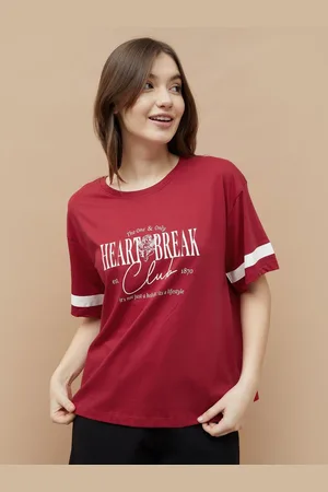 Lifestyle Women Typography Printed Applique T-shirt