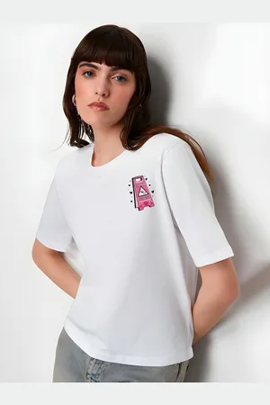 Moda Rapido Women Graphic Printed Round Neck Cotton Oversized T-shirt