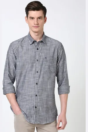 Peter England Men Slim Fit Opaque Striped Casual Shirt