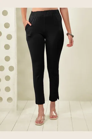 Lyra Women Black Smart Solid Trouser