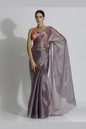 Jaipur Solid Designer Saree With Blouse Piece