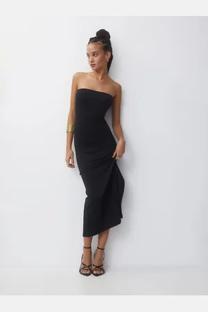 Color Capital Strapless Bandeau Midi Dress