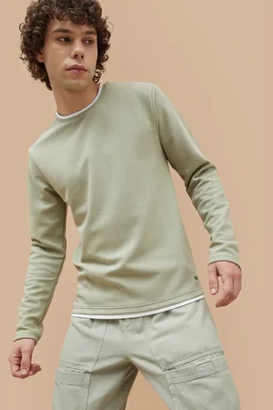 Lifestyle Men Self Design Round Neck Cotton Slim Fit T-shirt