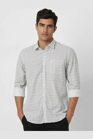 Peter England Men Slim Fit Spread Collar Floral Printed Cotton Casual Shirt