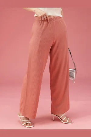 DressBerry Women Flared High-Rise Wide Leg Korean Trousers