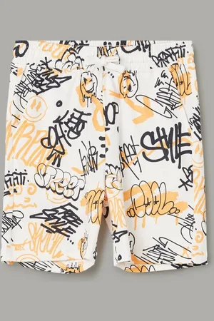Lifestyle Boys Mid-Rise Cotton Printed Shorts