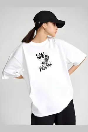 DressBerry Women Graphic Printed Round Neck Cotton Oversized T-shirt