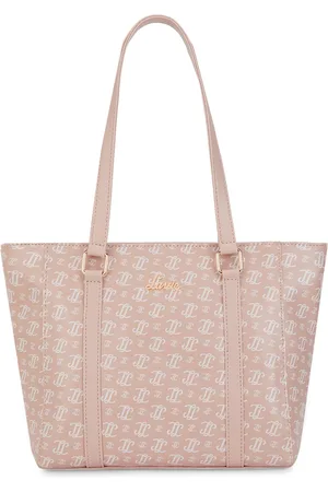 LAVIE Women Typography Printed Structured Leather Tote Bag