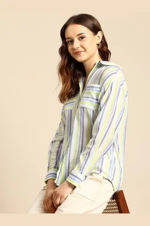 Mast & Harbour Pure Cotton Chest Pocket Detailed Striped Shirt