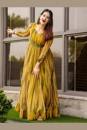 Femvy Printed Maxi Ethnic Dress