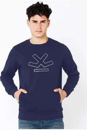 WROGN Men Graphic Printed Pullover Pure Cotton Sweatshirt