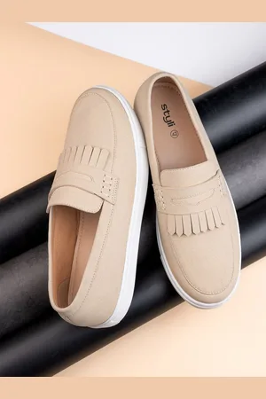Styli Men Suede Casual Fringed Slip On Loafers