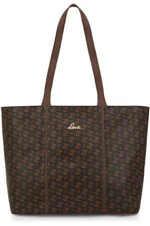 LAVIE Women Typography Printed Structured Leather Shoulder Bag