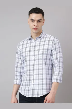 Richlook Men Comfort Fit Spread Collar Tartan Checked Cotton Casual Shirt