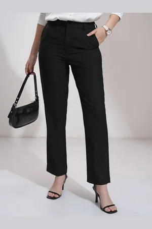 Tokyo Talkies Tokyo Talkies Women Solid Pure Cotton Formal Trouser