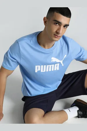 PUMA Men No. 1 Logo Brand Logo Printed Pure Cotton Short Sleeve T-Shirt