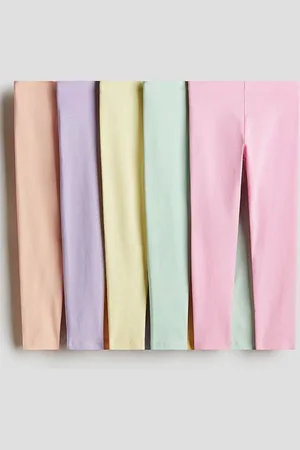 H&M Girls 5-Pack Jersey Leggings
