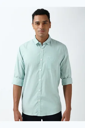 Peter England Men Slim Fit Opaque Striped Casual Shirt