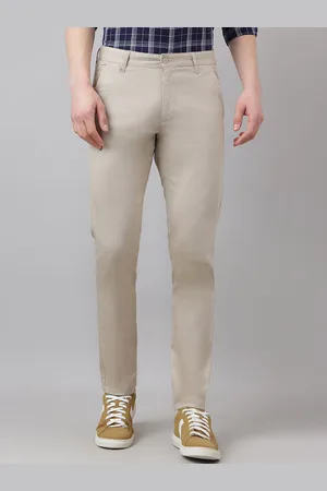 Richlook Men Cotton Textured Smart Regular Trousers