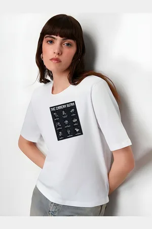 Moda Rapido Women Graphic Printed Round Neck Cotton Oversized T-shirt