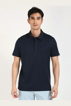 Calvin Klein Men Solid Polo Collar Cotton T-shirt