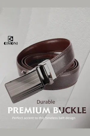 Cimoni Men Autolock Textured Formal Belt