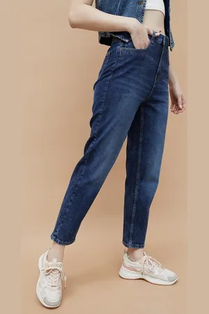 Lifestyle Women Mid-Rise Cotton Mom Fit Jeans