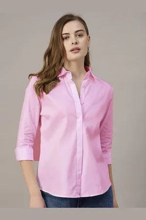 Roadster The Lifestyle Co. Women Spread Collar Solid Cotton Casual Shirt