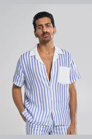 Terra Luna Men Opaque Striped Casual Shirt