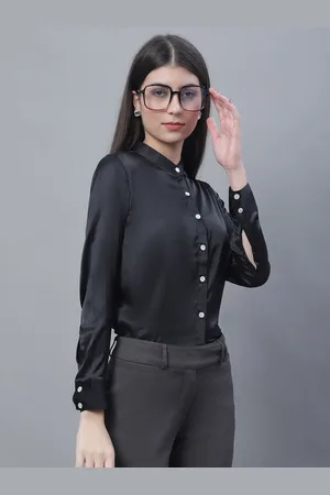 JAINISH Women Mandarin Collar Top
