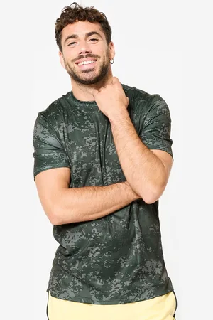 DECATHLON Men Camouflage Printed Round Neck T-shirt
