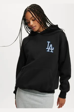 clafoutis Women Typography Printed Hooded Oversized Sweatshirt